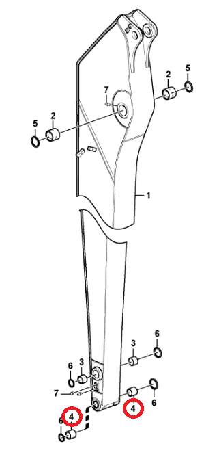 Втулка рычага VOLVO EW EC 14546058 65X80X70