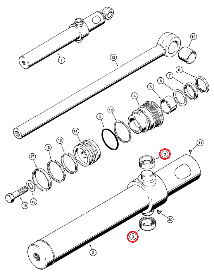 Втулка привода переднего ковша CASE G108512