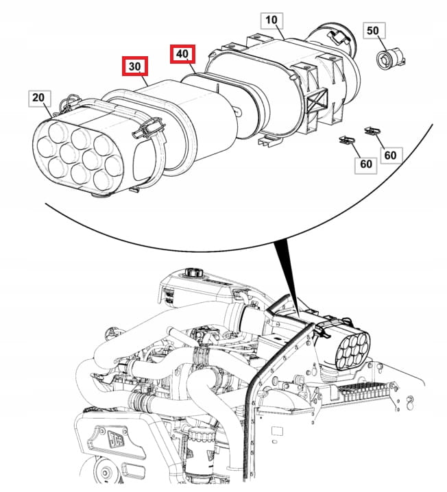 Воздушные фильтры полный комплект JCB 3CX 4CX 2014-2025 333 / D2696 + 32/925683 ROSCH