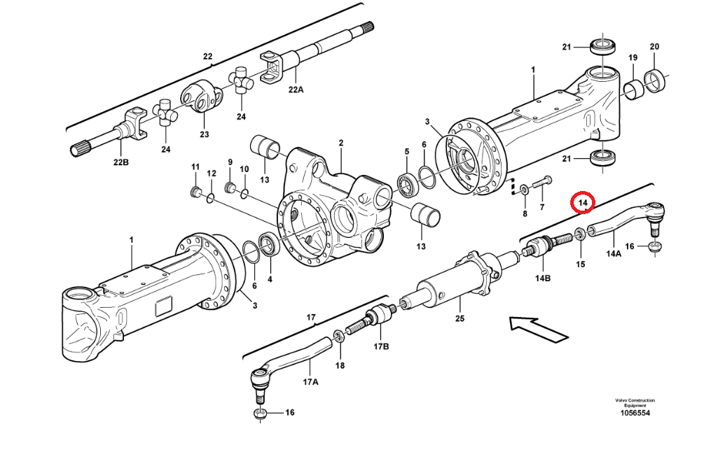 РУЛЕВАЯ ТЯГА ПРАВАЯ VOLVO EW180C