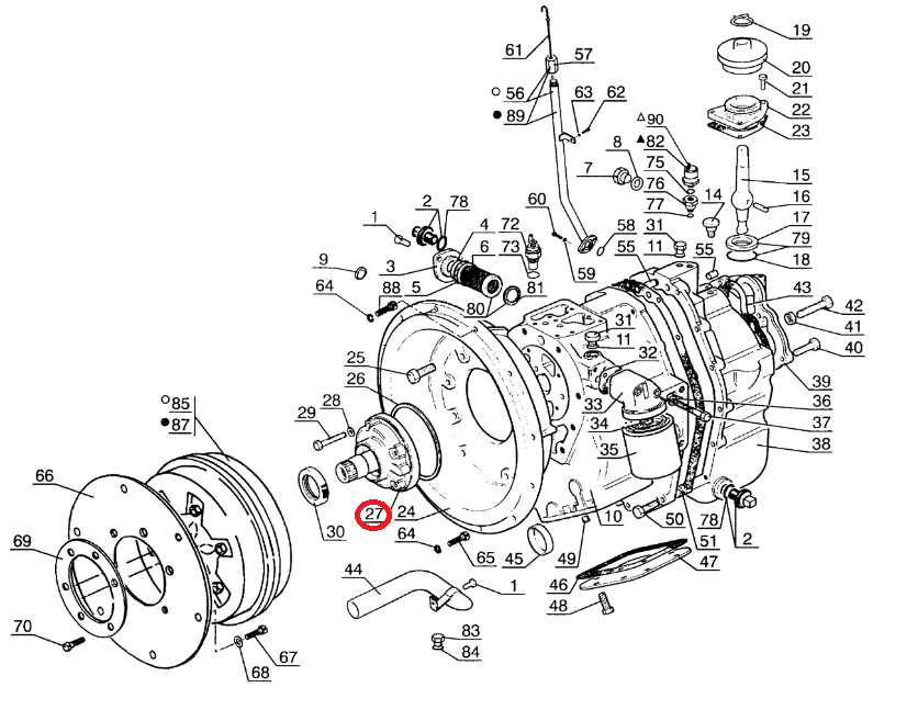 НАСОС КОРОБКИ MANITOU MLT MT OEM 109989 561930