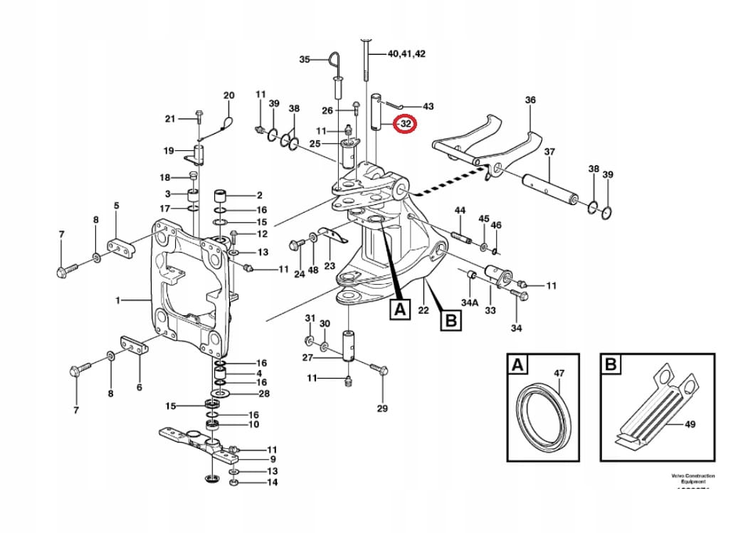 Штифт поворота VOLVO BL71 55X200 11888681 11883731 15048951