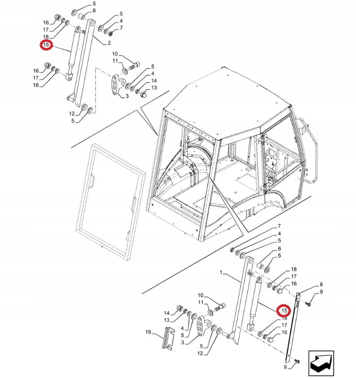Привод заднего стекла NH B110 LB90 675E