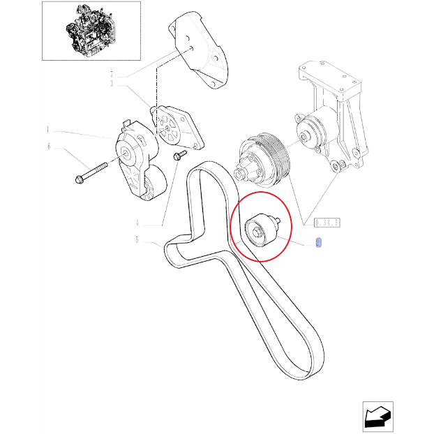 РОЛКА ПАСКА NEW HOLLAND CASE 504065879