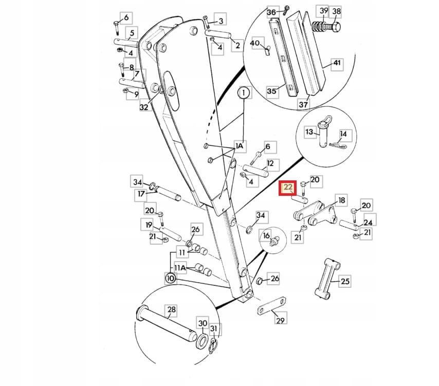 ШТИФТ JCB 3CX 4CX КОВША ПРИВОДА