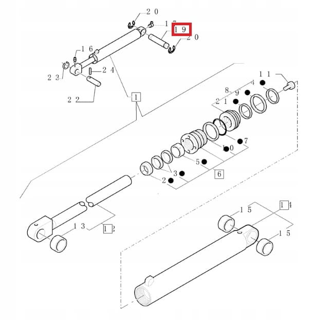 Штифт привода переднего ковша CASE NH 50. 5x224