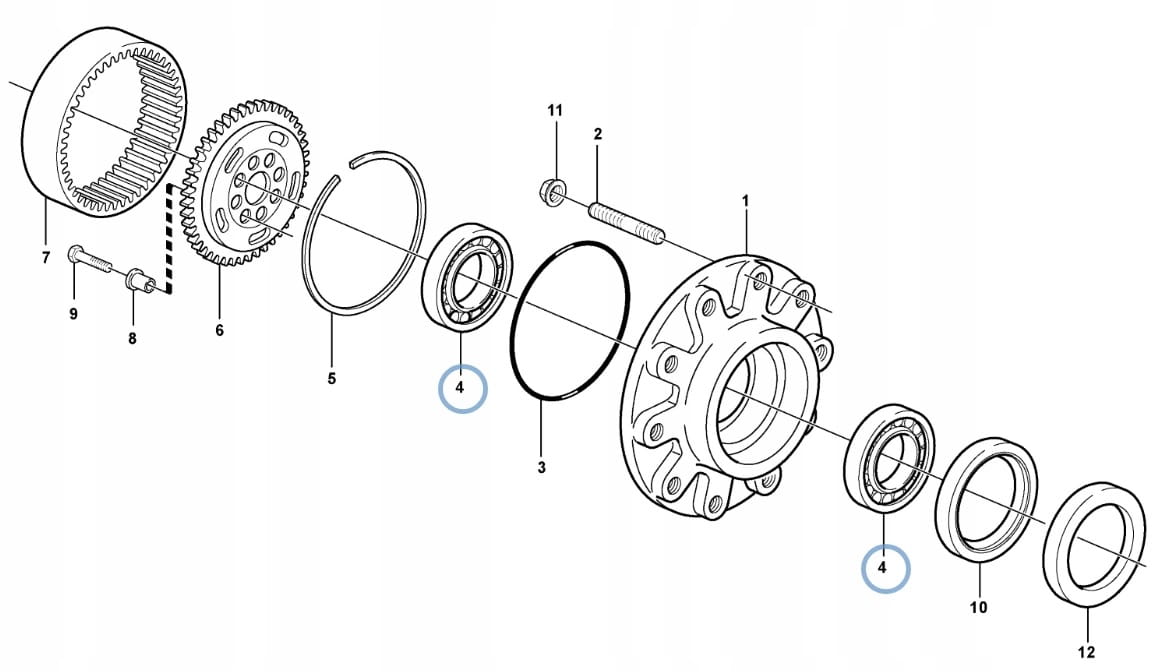 ПОДШИПНИК СТУПИЦЫ VOLVO BL 71 70 KRASNIK