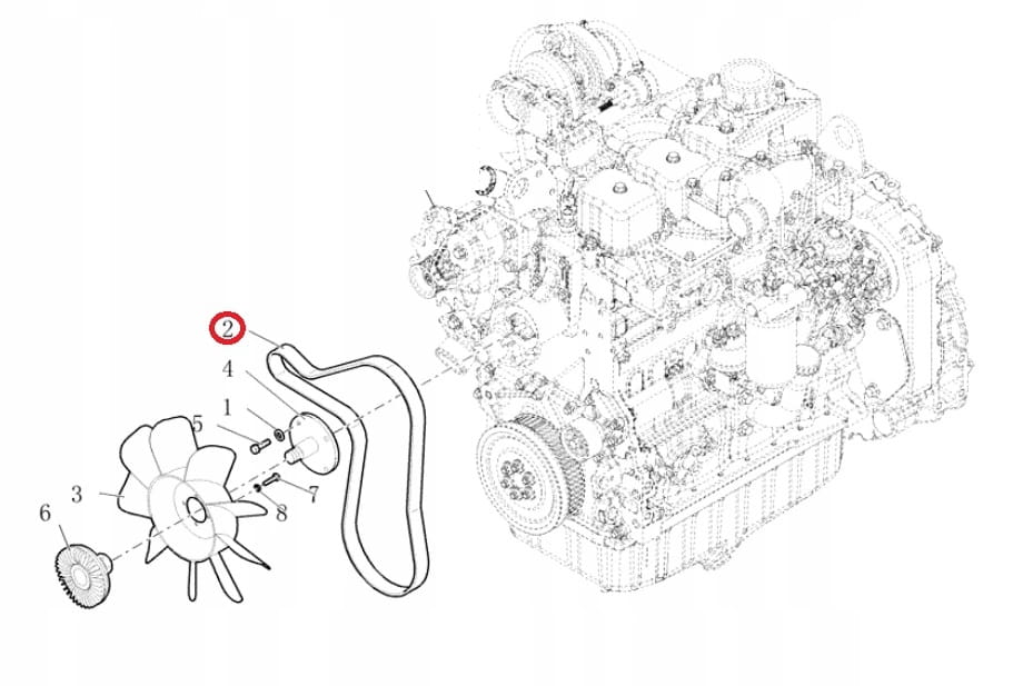ПОЛИКЛИНОВОЙ РЕМЕНЬ CASE 580SR 85826230 8PK1440