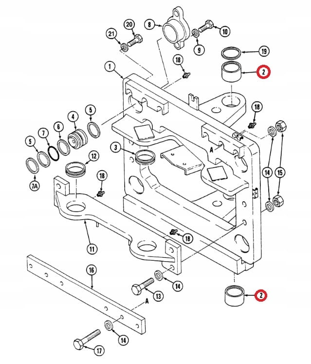 Втулка в санях вращения CASE 580 K SK SLE 70x90x50