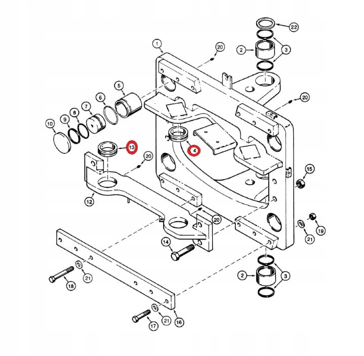Втулка привода вращения CASE 580K SK SL 100X120X20