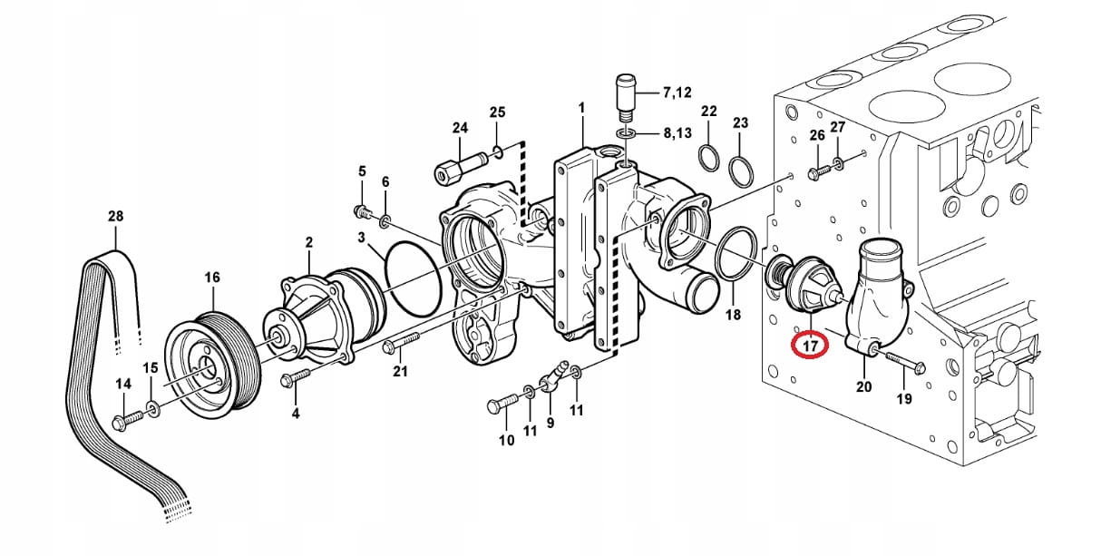 TERMOSTAT VOLVO BL 60 61 70 71 EC180 EW L