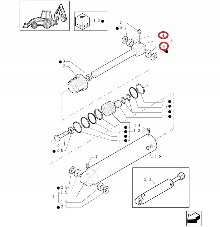 Втулка в головке привода задняя крышка NH 55X71X33