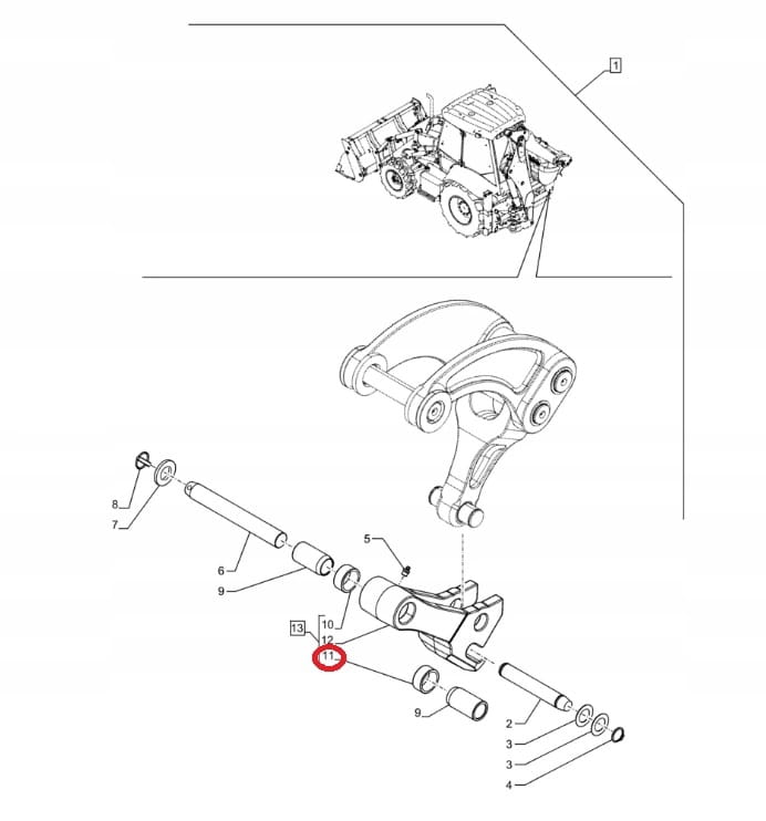 Втулка привода выдвижения CASE 57X70X30