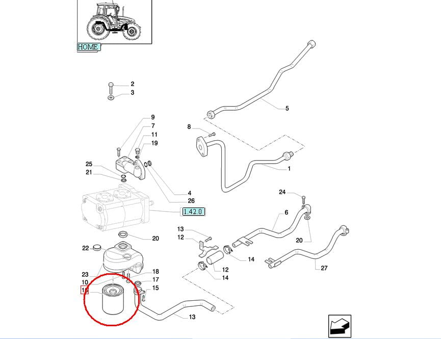 ФИЛЬТР ГИДРАВЛИКИ NEW HOLLAND КОРПУС STEYR 84257511 - 47131194 - 47131195 - 84123428H - 84123428