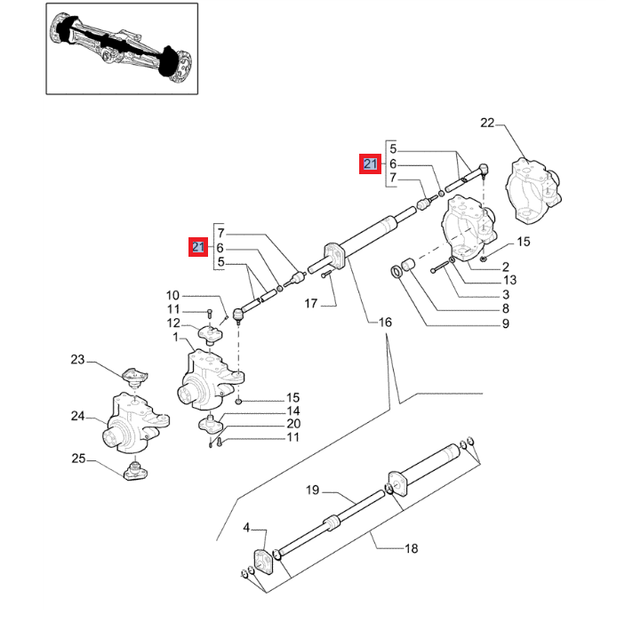 Рулевая рейка Case NEW HOLLAND L315