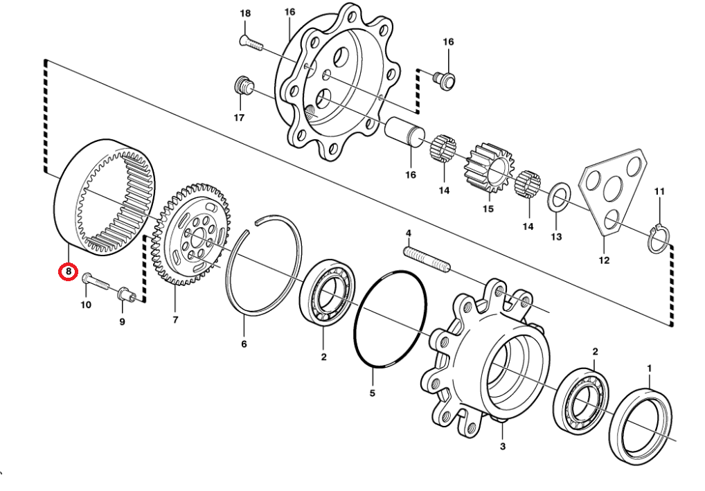 ЗУБЧАТЫЙ ВЕНОК VOLVO BL60, BL60B, BL61, BL61B, BL61PLUS