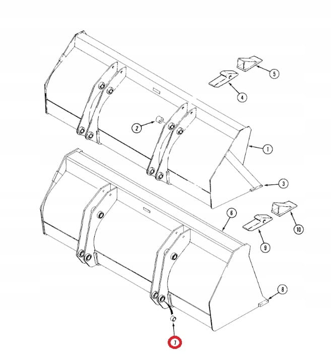 Передняя втулка ковша CASE 580 SLE K M SM 40X50X28