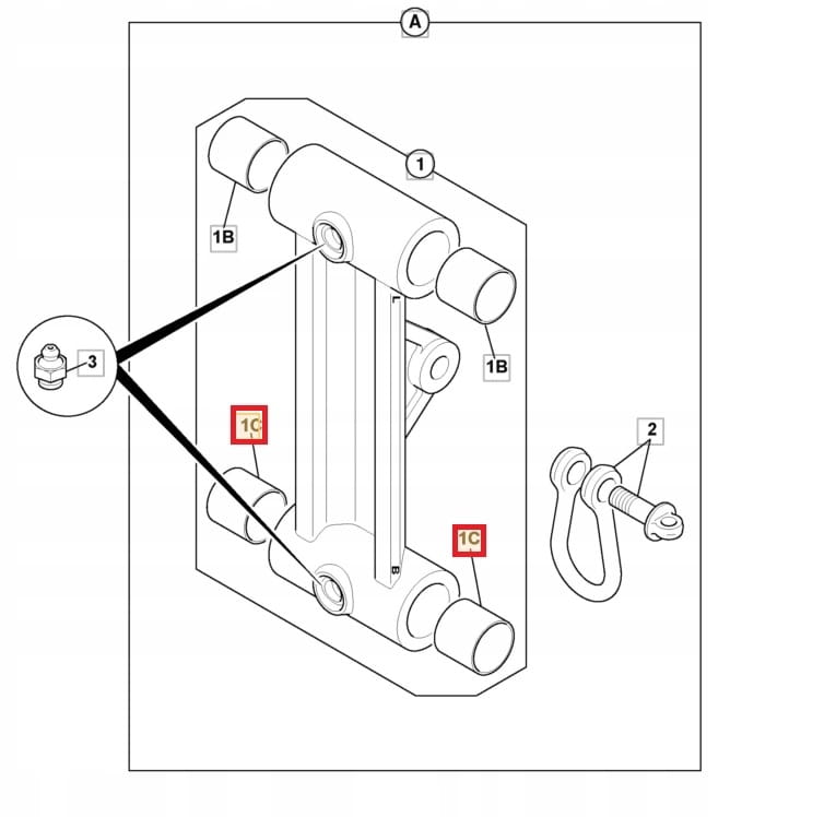 ВТУЛКА ЗАДНЕГО РЫЧАГА-НАКОНЕЧНИК JCB 3CX