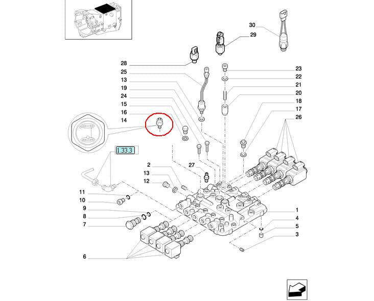 ДАТЧИК ДАВЛЕНИЯ NEW HOLLAND NEW HOLLAND CASE STEYR 51581233 - 5115055 - 82031395 - 82030730 - 87395493