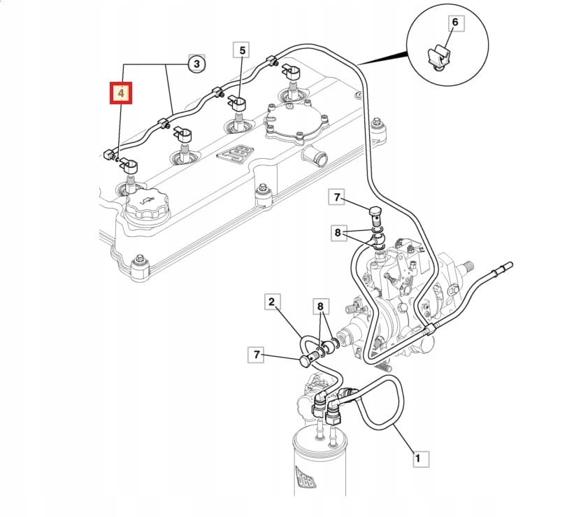 JCB ТОПЛИВОПЕРЕКАЧИВАЮЩЕЕ кольцо 3,5 xo / D7,25