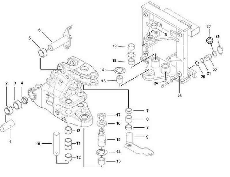 ВТУЛКА КОНИЧЕСКОГО ШТИФТА CAT 416 428 432
