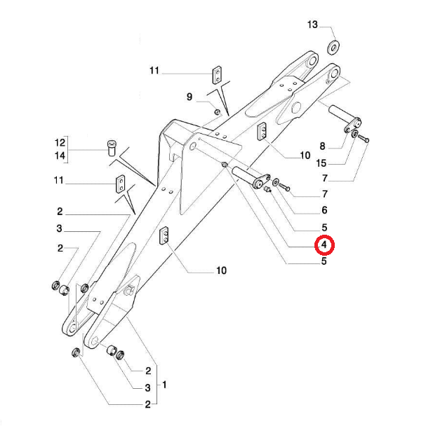 ЗАДНЯЯ КРЫШКА 580 590 695 NEW HOLLAND