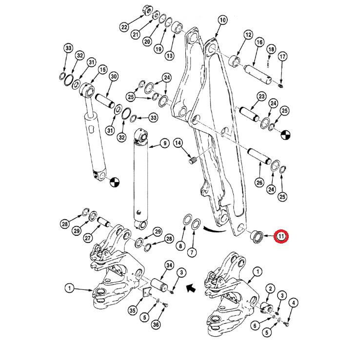 TULEJA KONIK BOOM 580 590 K SK SLE SL SM D151071