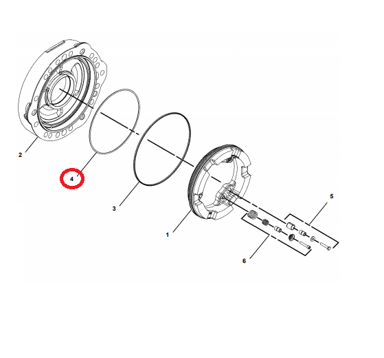 МАЛЫЙ CAT TH360 330 1744658 ТОРМОЗНОЙ ПОРШЕНЬ ORING