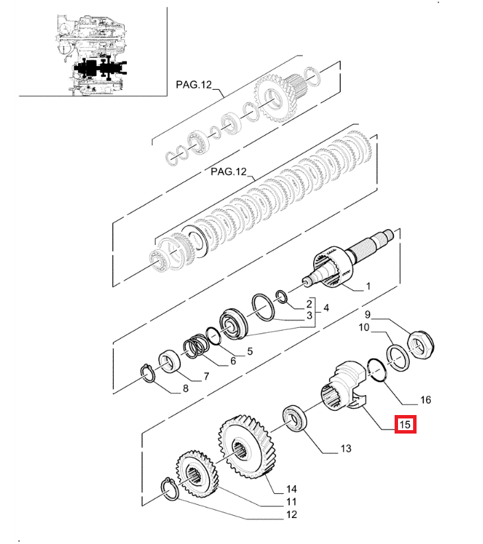 ФЛАНЕЦ КОРОБКИ ПЕРЕДАЧ NEW HOLLAND B115B FB200. 2