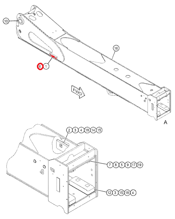 CAT TH337C TH417C TH514C РЫЧАГ ВЫДВИЖЕНИЯ СКОЛЬЖЕНИЯ
