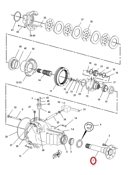CASE ПОЛУОСЬ CASE 580SR 590SR ЗАДНЯЯ 86511646