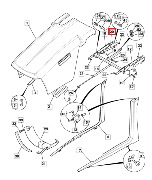 ПРИВОД КАПОТА ПЕРЕДНИЙ JCB 3CX 4CX 331/66727