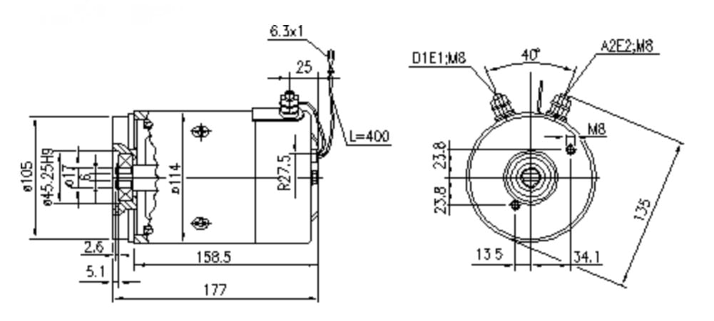 ДВИГАТЕЛЬ ИСКРА 24V 2.2 KW 11.212.417 AMJ5273