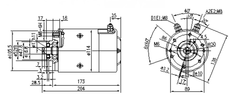ДВИГАТЕЛЬ ИСКРА 24V 2.2 KW 11.212.084 AMJ5115