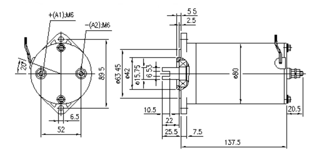 ДВИГАТЕЛЬ ИСКРА 24V 0.8 KW 11.216.175 AME1592