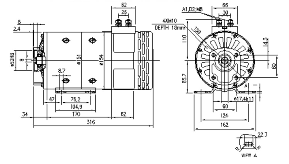 Двигатель Spark 24V 3kW 11.216.555 AMP4526