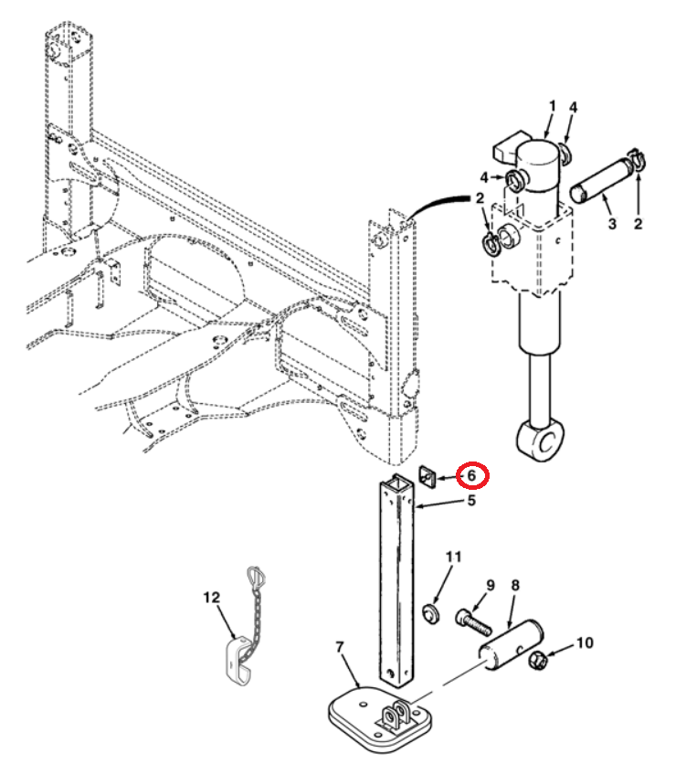 СКОЛЬЗЯЩАЯ ОПОРА TEREX FERMEC 760 860 960 3517077M1