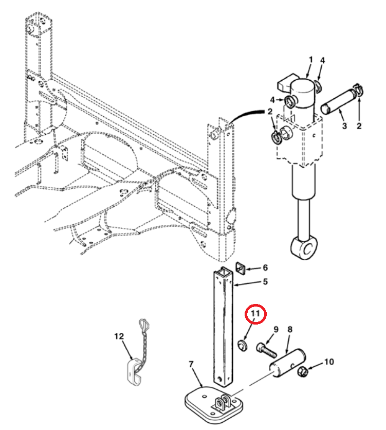 СКОЛЬЗЯЩАЯ ОПОРА TEREX FERMEC 760 860 960 3519714M1