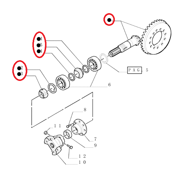 РОЛИК АТАКИ С КОЛЕСОМ МОСТЫ KUBOTA W23CAR-65472 OEM