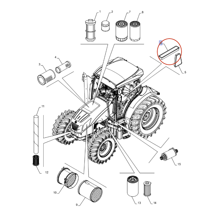 ФИЛЬТР ДЛЯ КАБИНЫ NEW HOLLAND ЧЕХОЛ STEYR 84579424