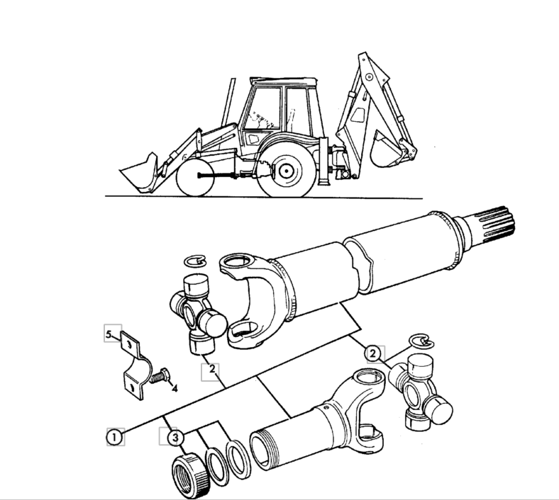 Передний приводной вал JCB 3CX 4CX 914/39000 L560