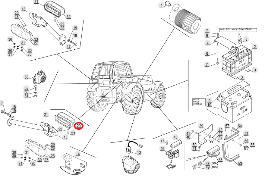 КОРПУС ФОНАРЯ ЗАДНЕГО ПРАВОГО MANITOU 224936 MT MLT ОРИГИНАЛ