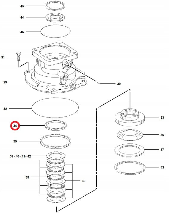 ПРОКЛАДКА ВРАЩЕНИЯ ТОРМОЗА CAT M315D M313D M322D