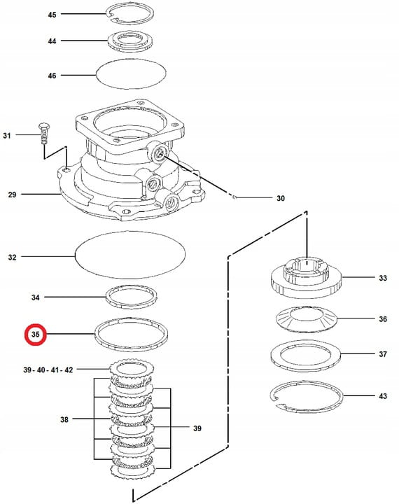 ПРОКЛАДКА ВРАЩЕНИЯ ТОРМОЗА CAT M315D, M313D, M322D