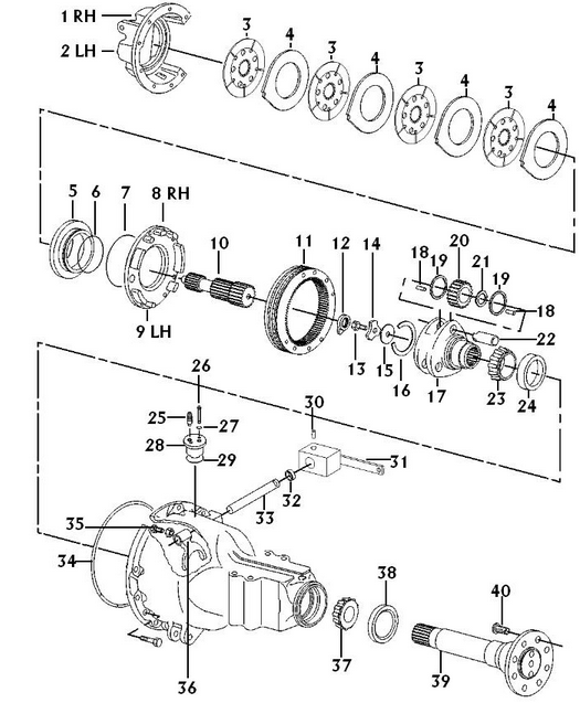 НАБОР ДИСКОВ И ПРОКЛАДОК CAT 428 432 B C D