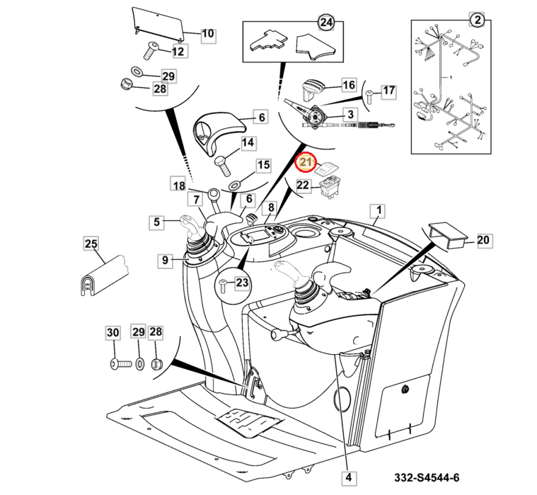 КНОПКА ПЕРЕКЛЮЧЕНИЯ JCB 3.4 CX 701/58826
