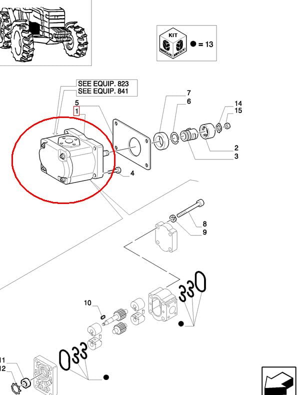ПОДЪЕМНЫЙ НАСОС NEW HOLLAND CASE 5179726 - 84530167 - 91838765
