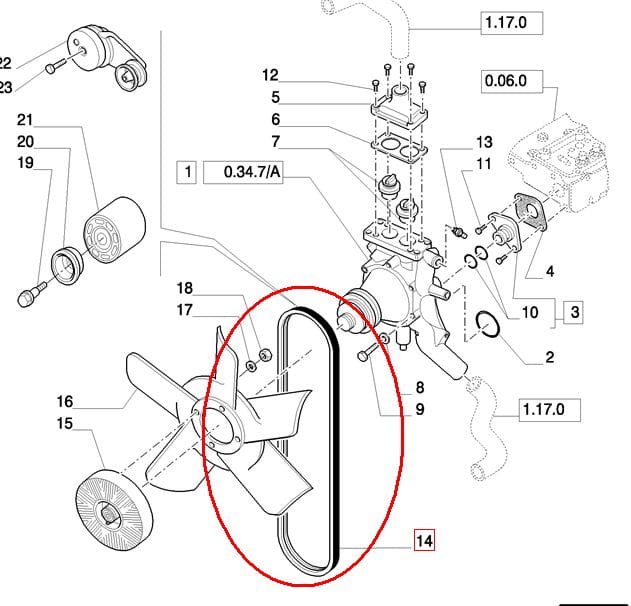 МНОГОКЛИНОВЫЙ ремень короткий NEW HOLLAND CASE 87316555 - 87840341-J911565