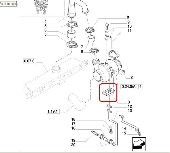 КРЫШКА ТУРБОМАШИНЫ NEW HOLLAND CASE 83911642