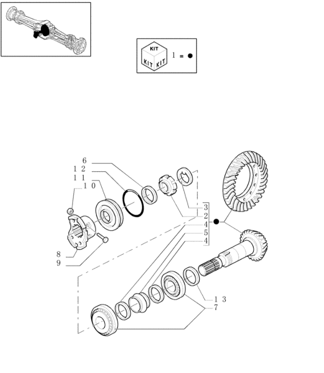 ДИСКОВОЕ КОЛЕСО + ВАЛ NEW HOLLAND LB, B 9968036